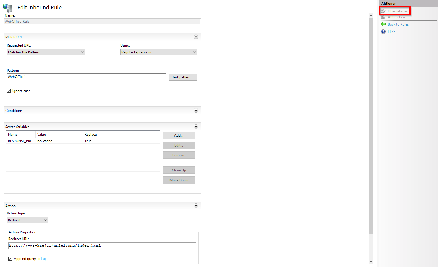 Creating an IIS redirection rule with URL rewrite Creating an IIS redirection rule with URL rewrite