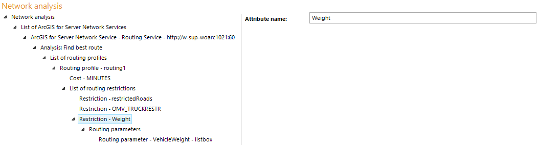 Restriction configuration
