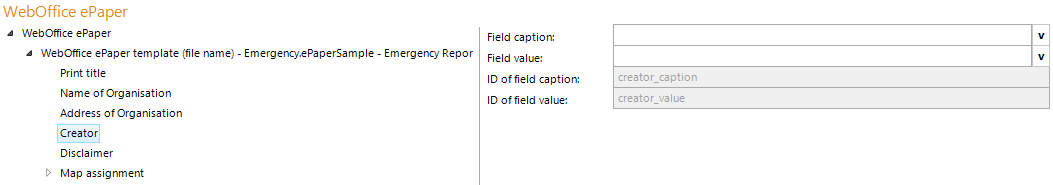 Creator configuration