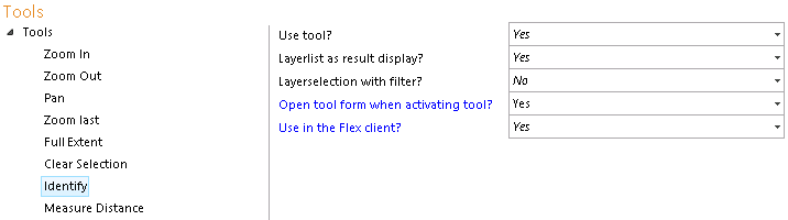 Identify tool configuration