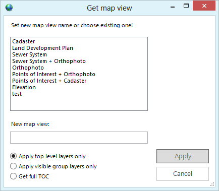 Get representation model (map view) dialog in WebOffice author