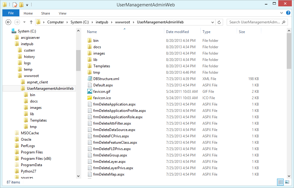 UserManagement Admin Web directory