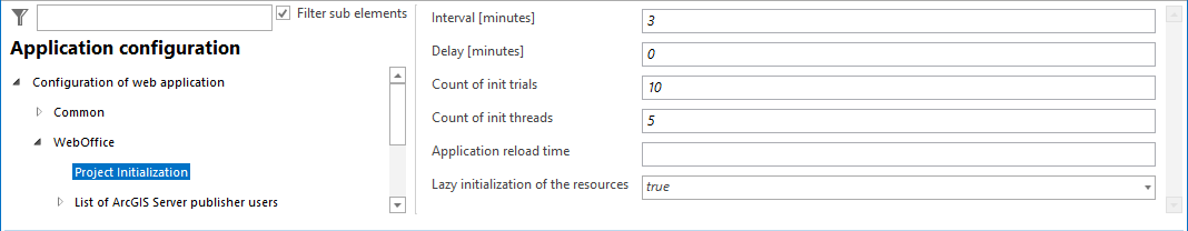 Project initialization configuration Project initialization configuration