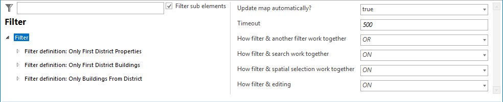 Filter configuration