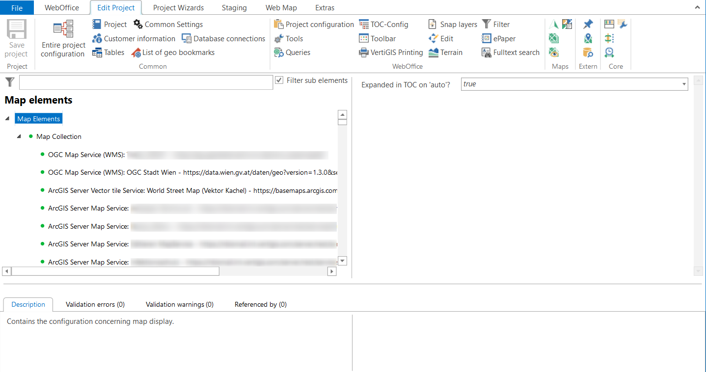 Entire project configuration - Map Elements Entire project configuration - Map Elements
