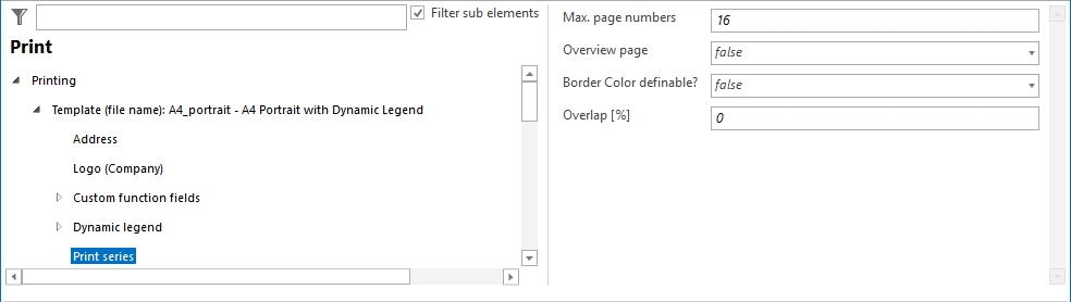 Print series configuration