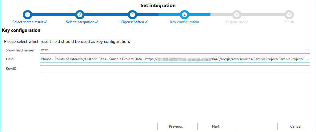 Key configuration Key configuration