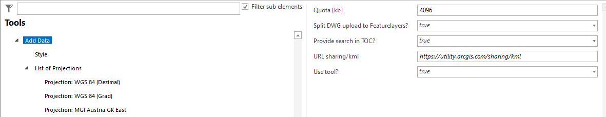 Upload local geodata configuration