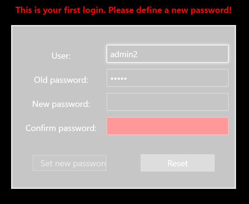 Login - change password on firsrt login Login - change password on firsrt login