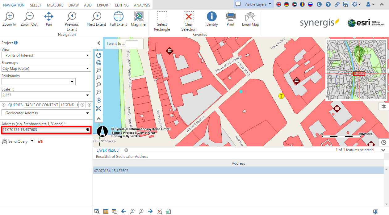 Enter coordinates in the geolocator query Enter coordinates in the geolocator query