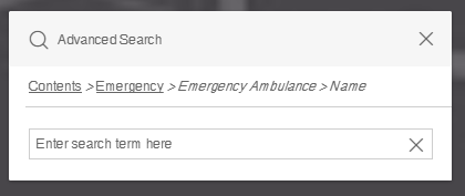 Breadcrumbs with a hierarchic advanced search in the WebOffice flex client Breadcrumbs with a hierarchic advanced search in the WebOffice flex client