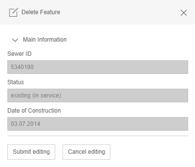 Viewing the attributes and completing the deletion Viewing the attributes and completing the deletion