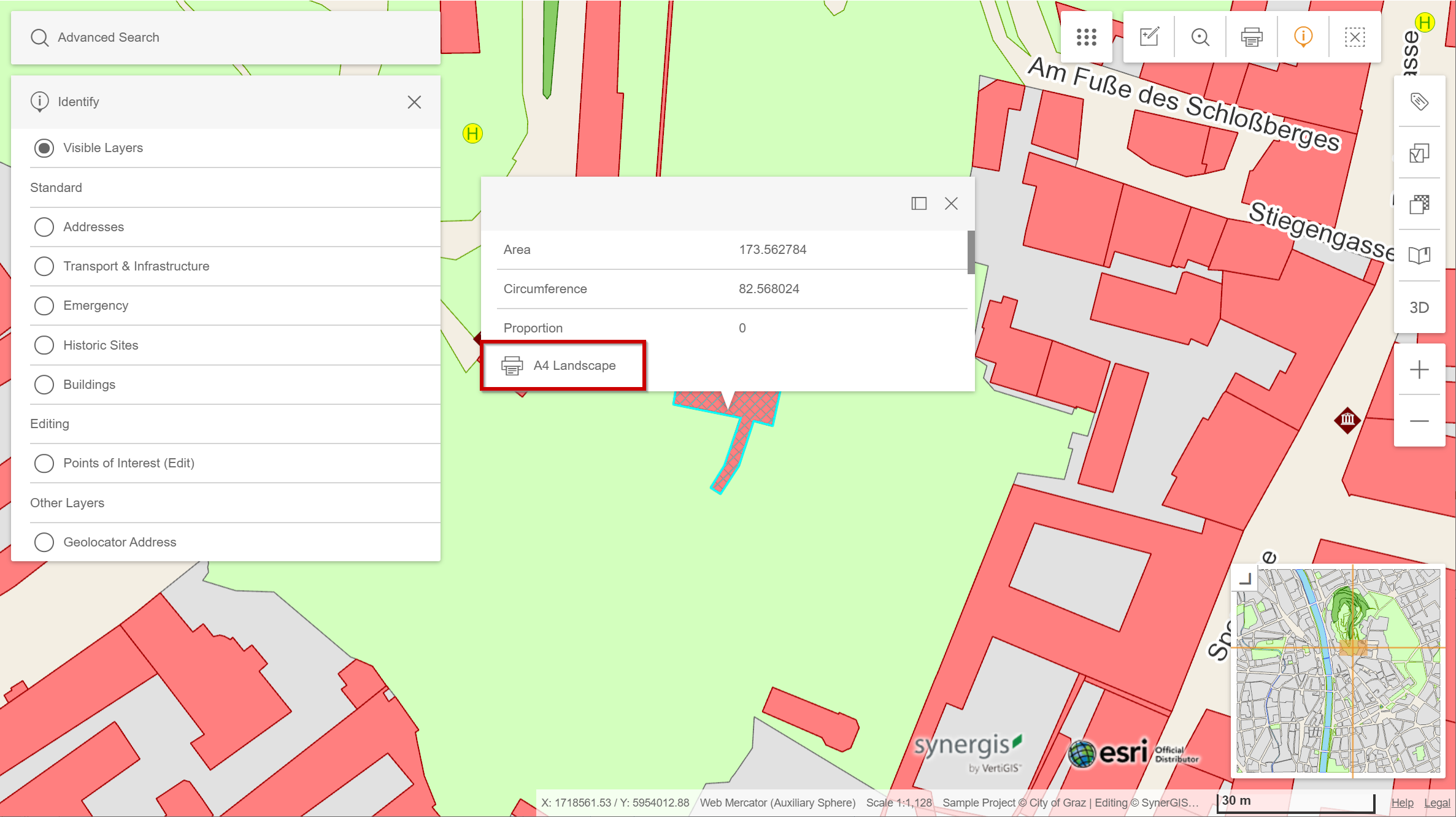 Identify tool in the WebOffice flex client Identify tool in the WebOffice flex client