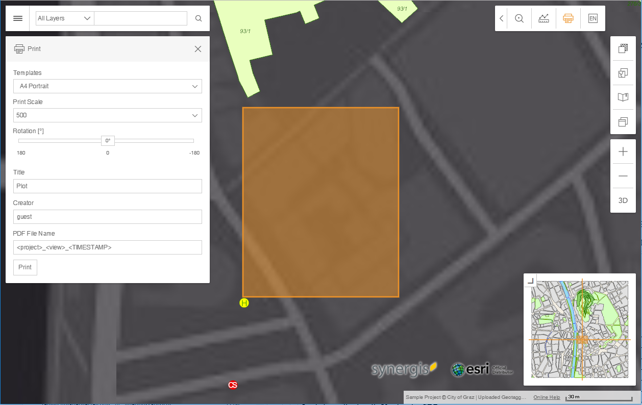 Print in the WebOffice flex client Print in the WebOffice flex client