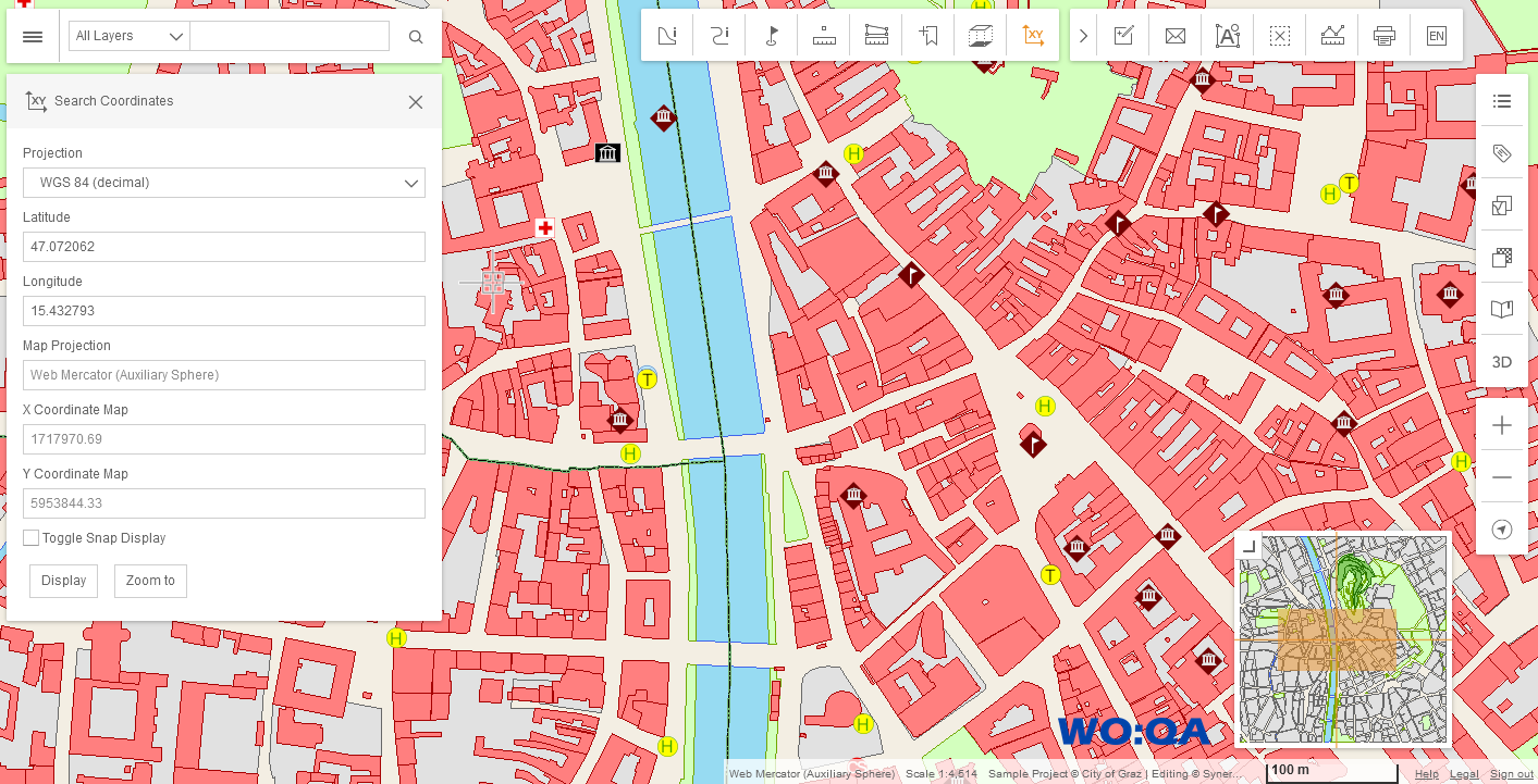 Search Coordinates in the WebOffice flex client Search Coordinates in the WebOffice flex client