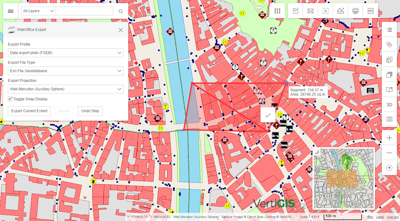 Data export using an arbitrary polygon Data export using an arbitrary polygon
