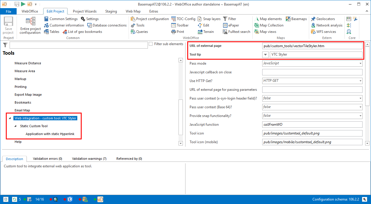 Web-Integration - custom tool Web-Integration - custom tool