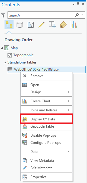 Display XY Data in ArcGIS Pro Display XY Data in ArcGIS Pro