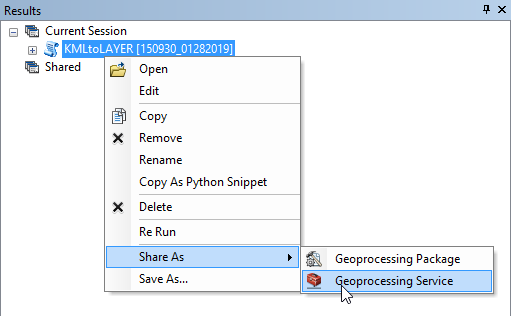 Publishing the result Publishing the result