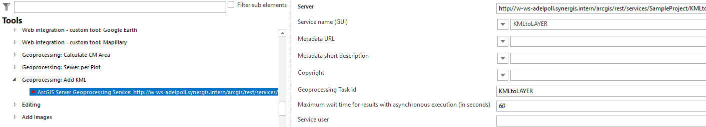 Configurin of Geoprocessing tool Configurin of Geoprocessing tool