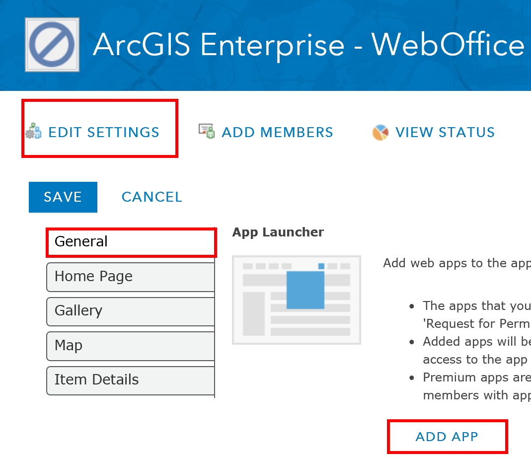 App to WebOffice application must be added to the app launcher App to WebOffice application must be added to the app launcher