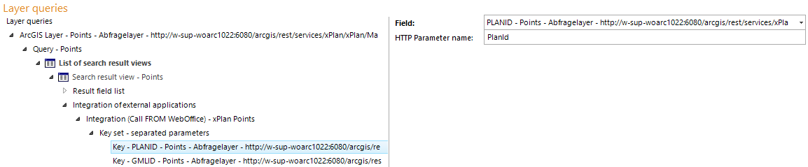 Key of separated parameters - PLANID, GMLID Key of separated parameters - PLANID, GMLID
