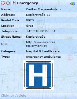 Possible MapTip window in the WebOffice html client Possible MapTip window in the WebOffice html client