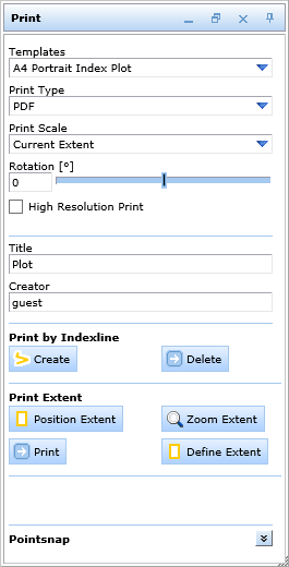 Print tool form with index plot Print tool form with index plot
