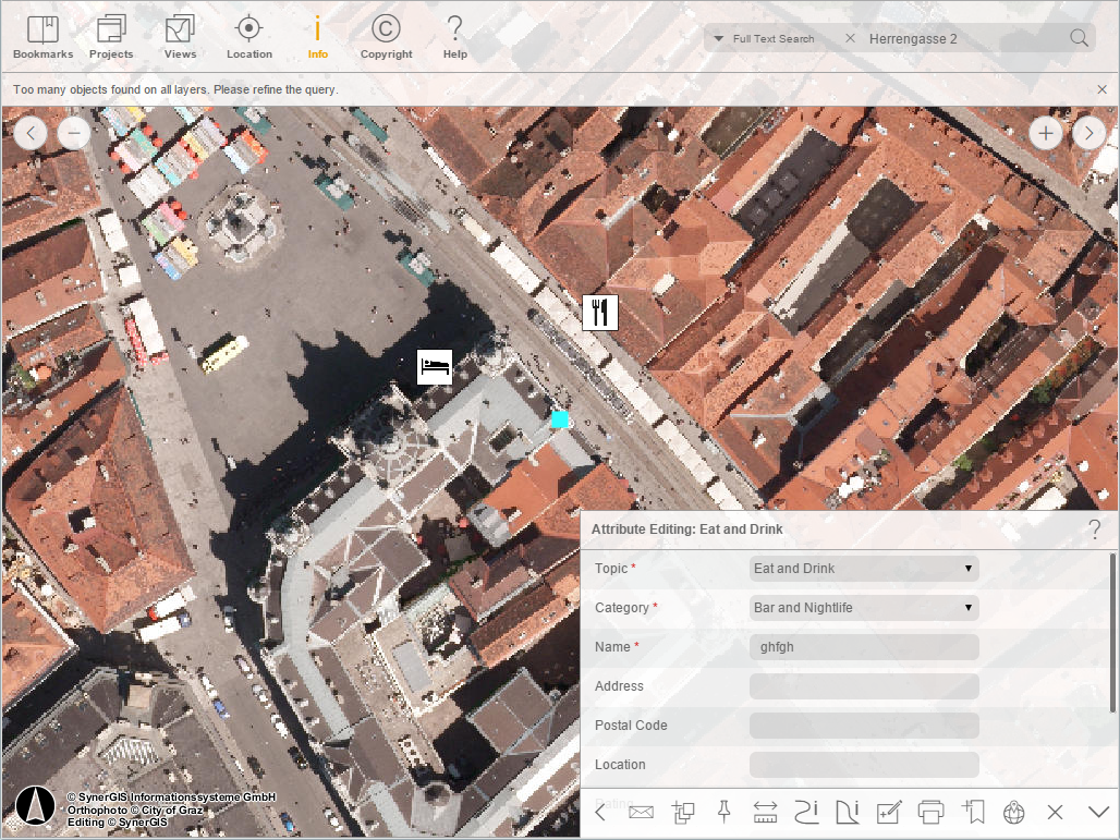 Edit feature operation with original and target position far away - go back to previous extent to set the new vertex position and edit attributes Edit feature operation with original and target position far away - go back to previous extent to set the new vertex position and edit attributes