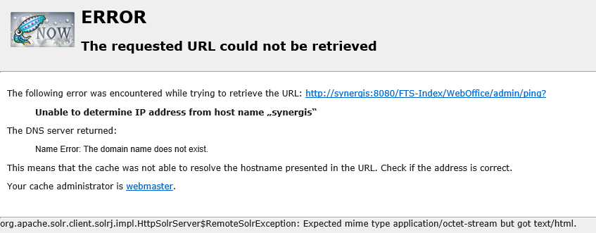 FTS error in HTML format FTS error in HTML format