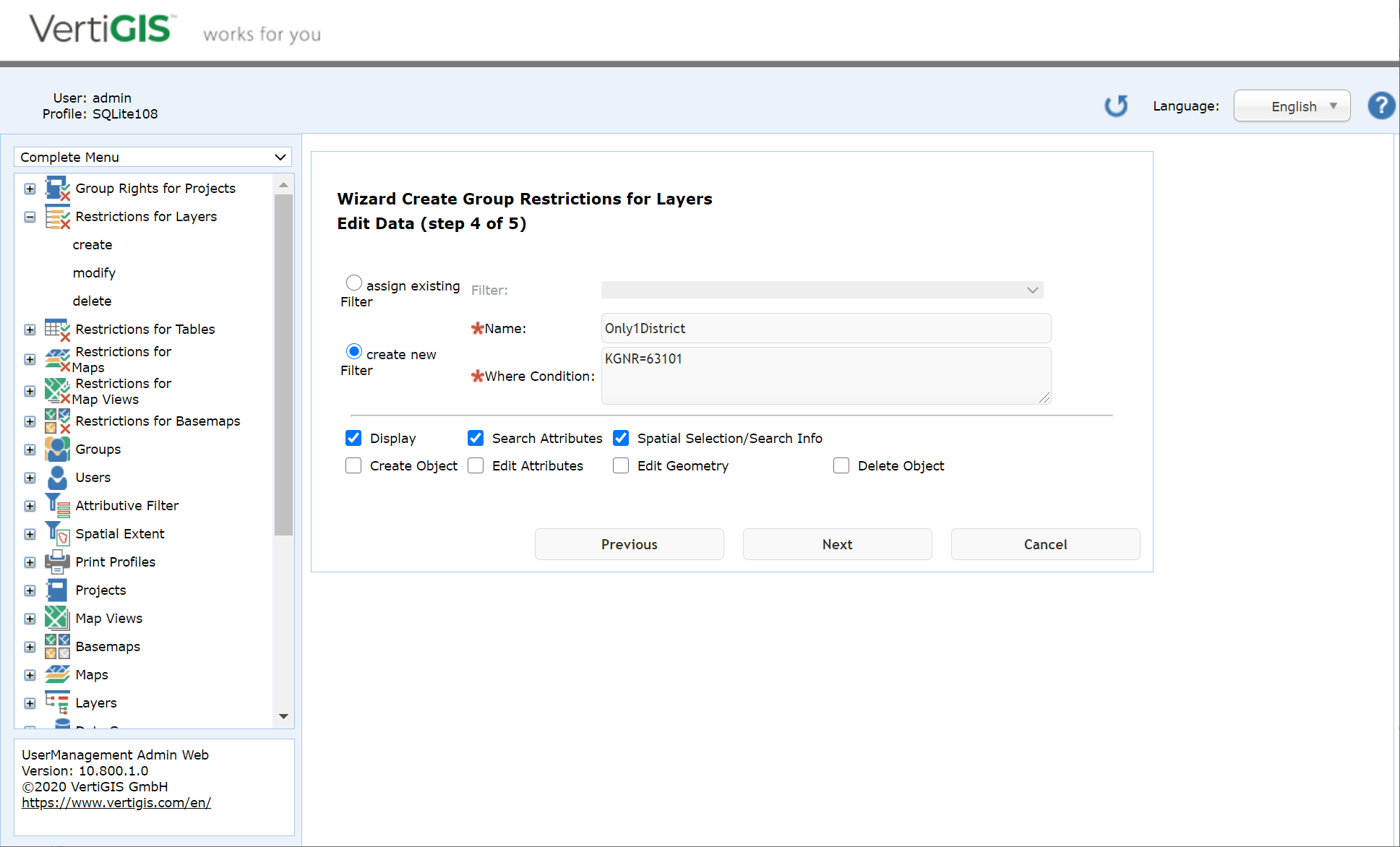 Create group restrictions for layers - step 4 edit data Create group restrictions for layers - step 4 edit data