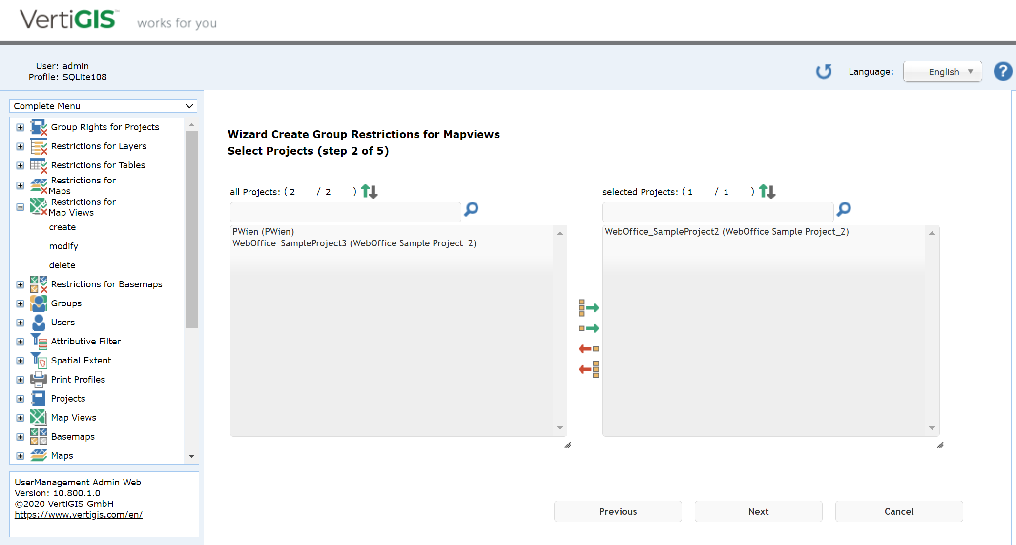 Create restrictions for map views - step 2 Create restrictions for map views - step 2