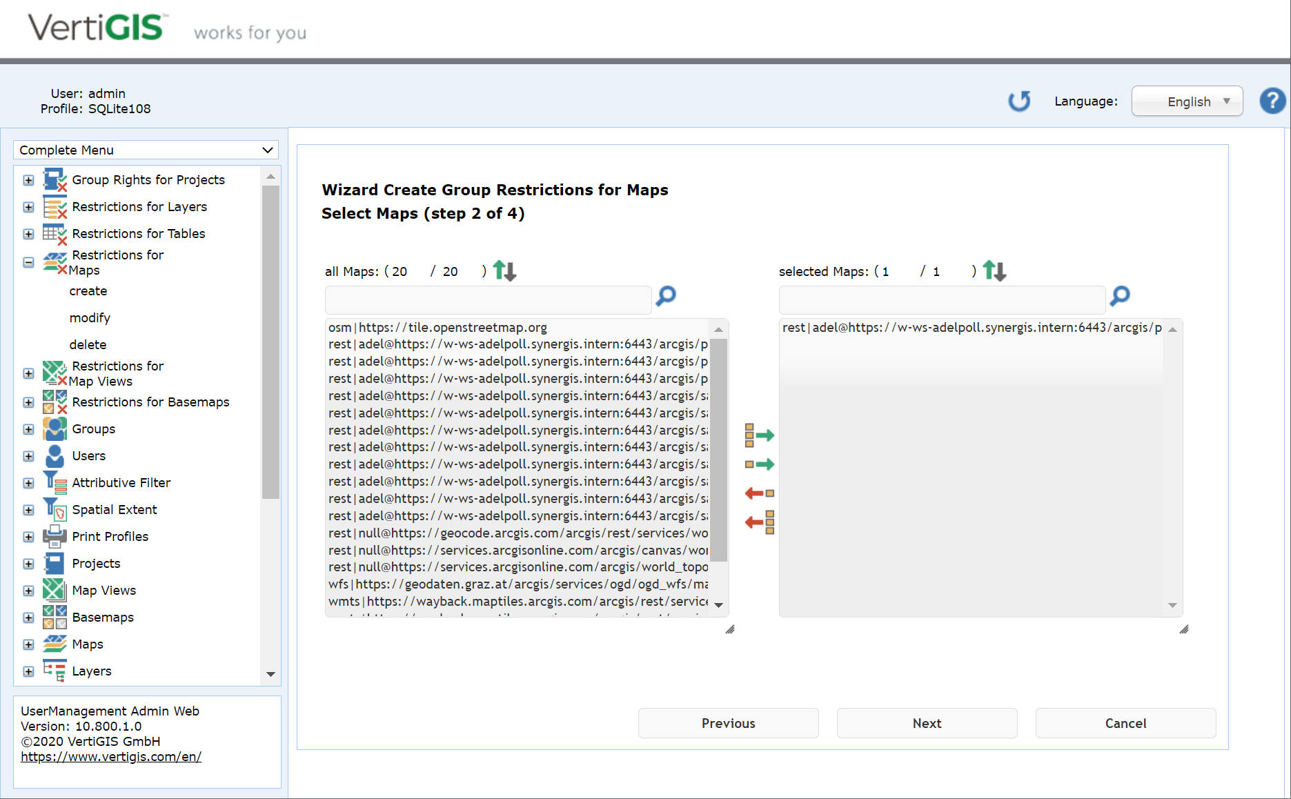 Create group restrictions for maps - step 2 select maps Create group restrictions for maps - step 2 select maps