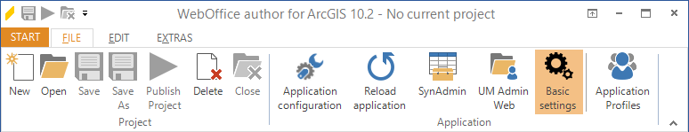 Basic settings in WebOffice author Basic settings in WebOffice author