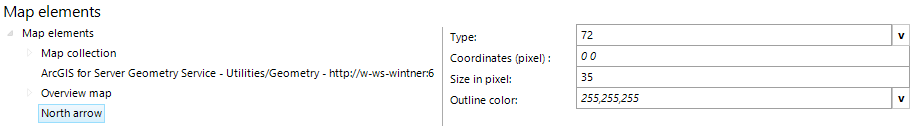 North arrow configuration North arrow configuration
