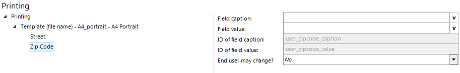 Zip code configuration Zip code configuration