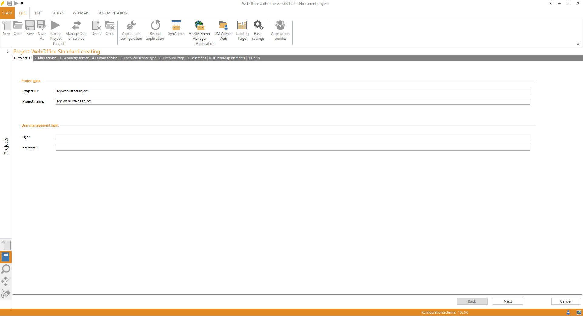 "Create Project" Wizard - Project Settings "Create Project" Wizard - Project Settings