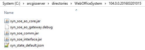 Content of the subfolder of the synergis directory Content of the subfolder of the synergis directory