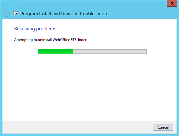 Troubleshooting can take several minutes Troubleshooting can take several minutes