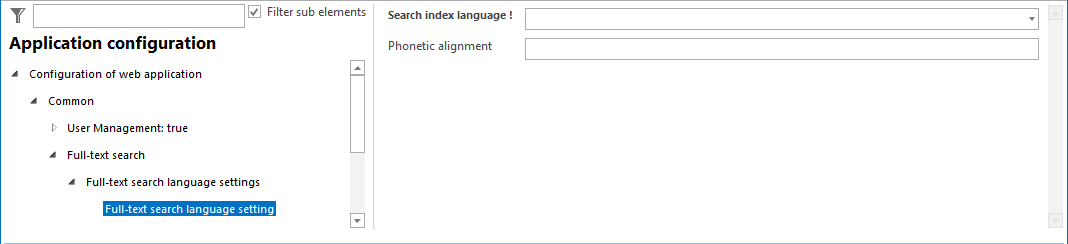 Full-text search language settings configuration Full-text search language settings configuration