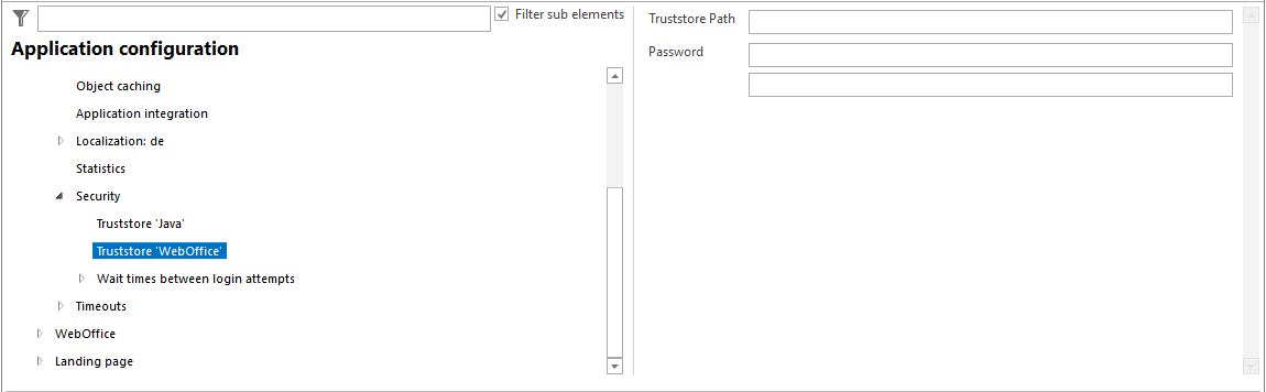 Truststore 'WebOffice' configuration Truststore 'WebOffice' configuration