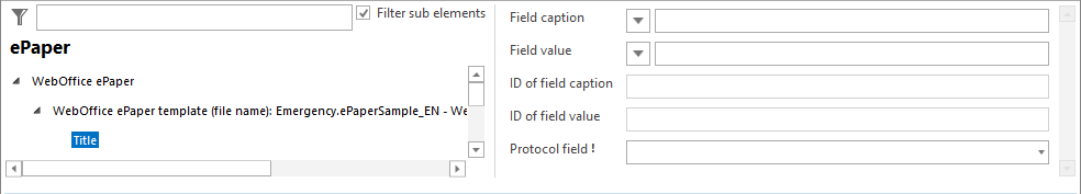 ePaper print title configuration ePaper print title configuration