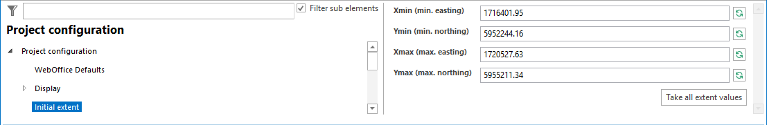 Initial extent configuration Initial extent configuration