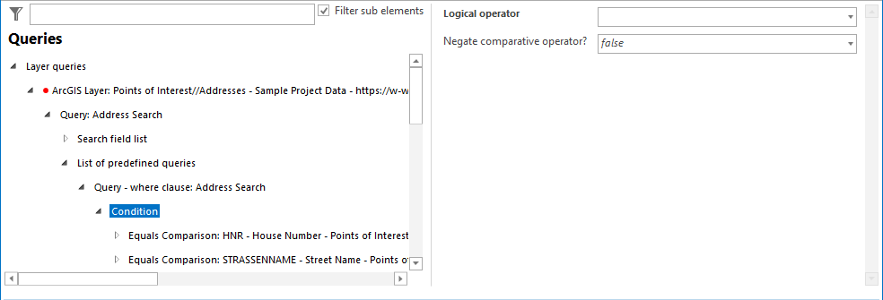 Condition configuration Condition configuration