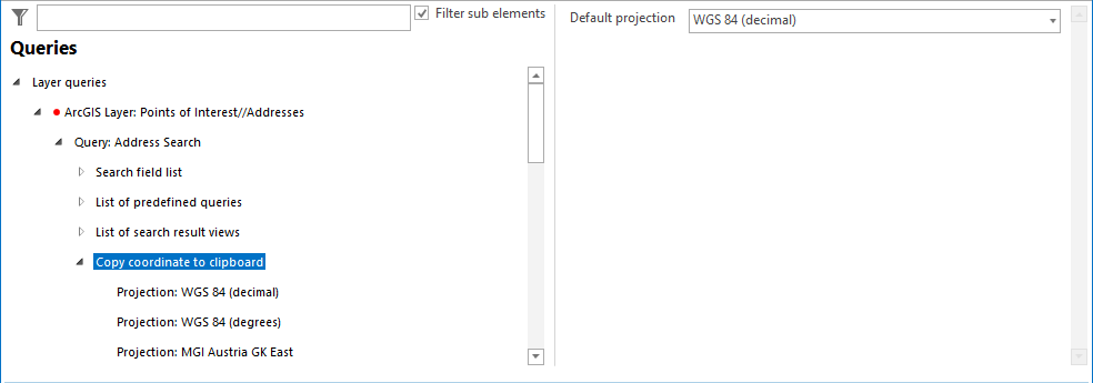Coordinates to clipboard - Definition of 1-n target projections Coordinates to clipboard - Definition of 1-n target projections