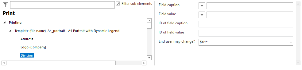 Division configuration Division configuration