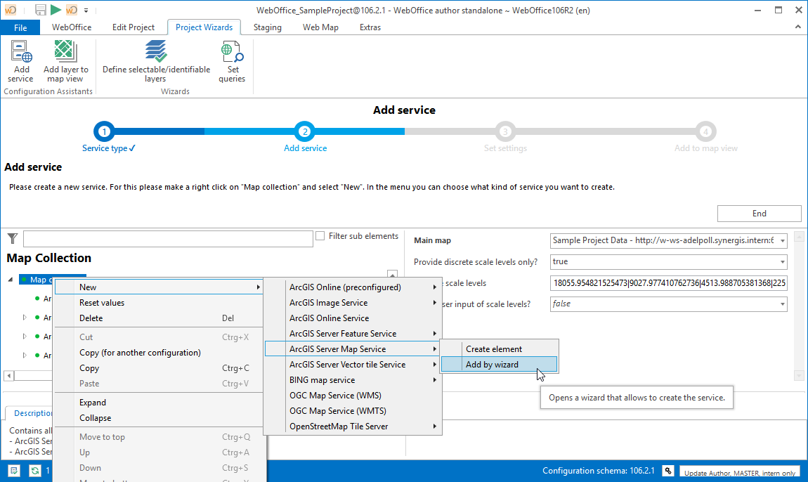Adding of an ArcGIS Server Map Service Adding of an ArcGIS Server Map Service