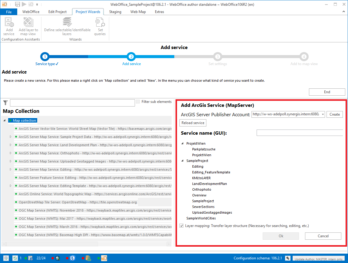 Adding ArcGIS Server Map Service Adding ArcGIS Server Map Service