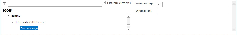 Intercepted SOE Errors - new message replaces the original text Intercepted SOE Errors - new message replaces the original text
