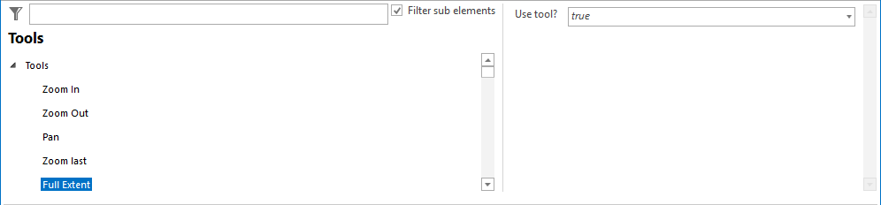 Zoom to full extent tool configuration Zoom to full extent tool configuration